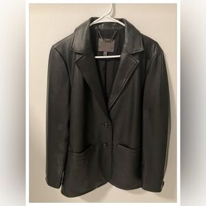 Timeless Women’s Leather Blazer Jacket